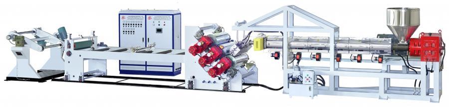 Plastic Sheet, Volumetric Inclined 3-Rolled Sheet Extrusion Line